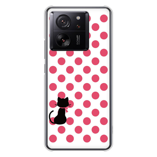 Xiaomi 13T XIG04 au 高画質仕上げ 背面印刷 ハードケースネコとシンプルミルキー