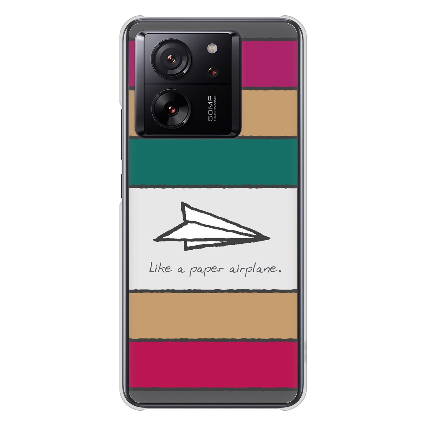 Xiaomi 13T XIG04 au 高画質仕上げ 背面印刷 ハードケース 【IA809 かみひこうき】