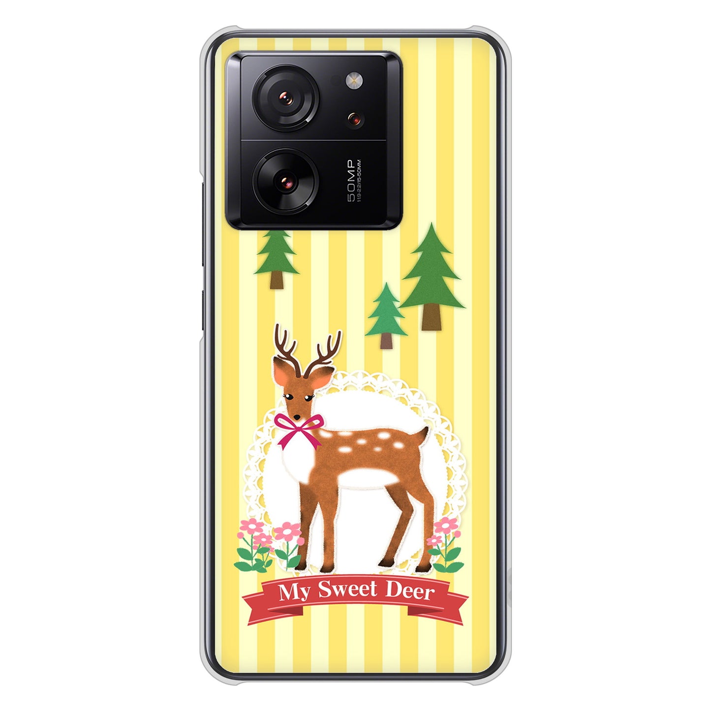 Xiaomi 13T XIG04 au 高画質仕上げ 背面印刷 ハードケース 【SC826 森の鹿】