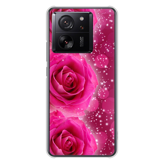 Xiaomi 13T XIG04 au 高画質仕上げ 背面印刷 ハードケース 【VA815 3連のバラ】