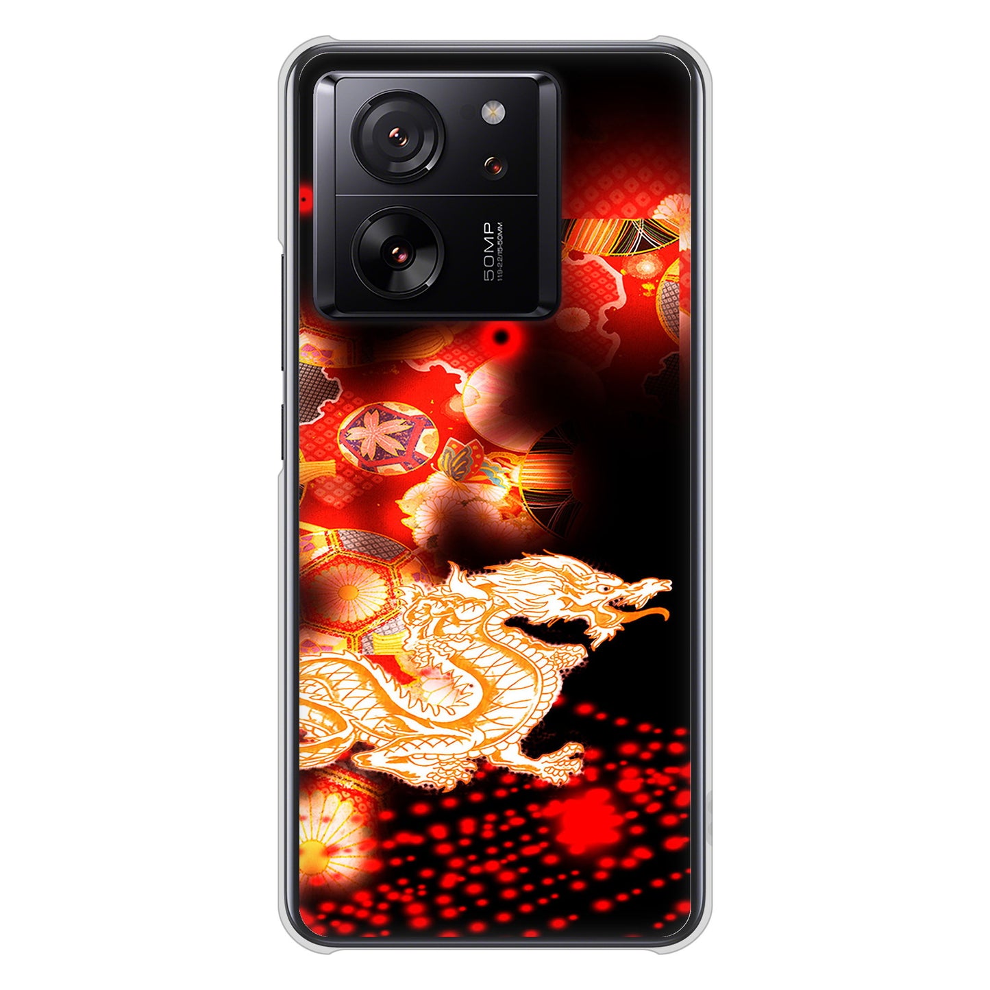 Xiaomi 13T XIG04 au 高画質仕上げ 背面印刷 ハードケース赤竜