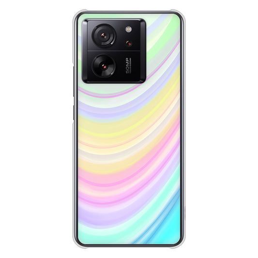 Xiaomi 13T XIG04 au 高画質仕上げ 背面印刷 ハードケースレインボー