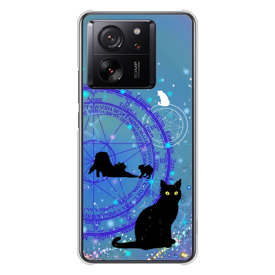 Xiaomi 13T XIG04 au 高画質仕上げ 背面印刷 ハードケース魔法陣猫