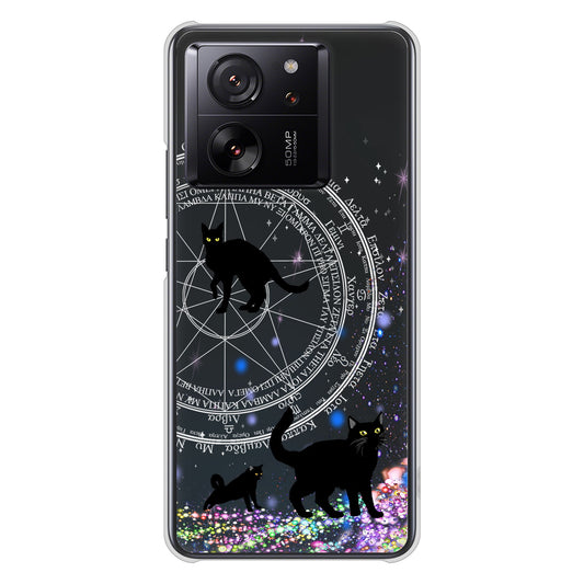 Xiaomi 13T XIG04 au 高画質仕上げ 背面印刷 ハードケース魔法陣猫