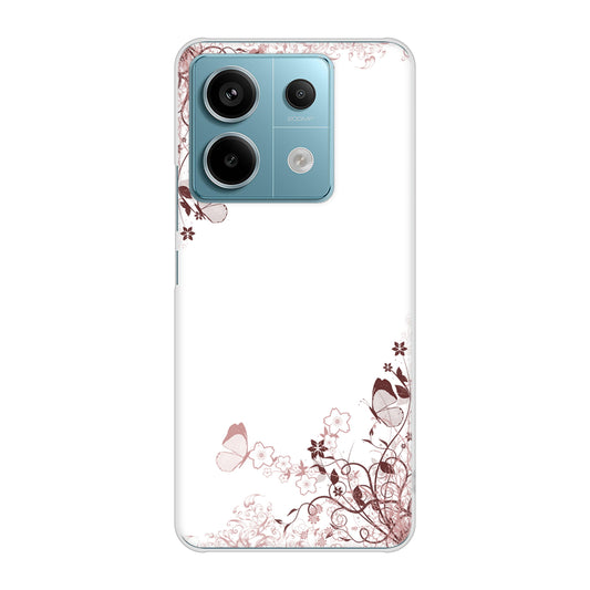 Xiaomi Redmi Note 13 Pro 5G XIG05 au 高画質仕上げ 背面印刷 ハードケースバタフライ