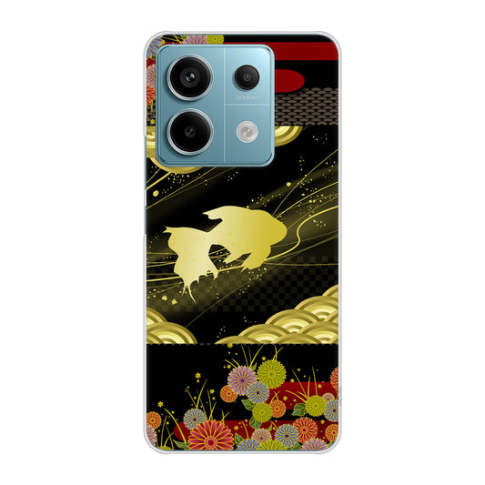 Xiaomi Redmi Note 13 Pro 5G XIG05 au 高画質仕上げ 背面印刷 ハードケース 【174 天の川の金魚】