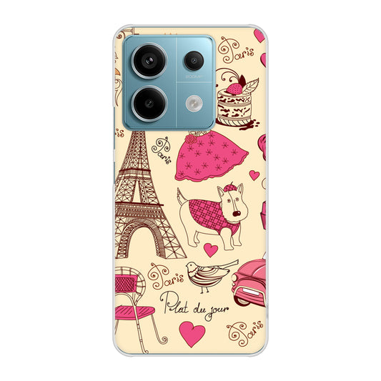 Xiaomi Redmi Note 13 Pro 5G XIG05 au 高画質仕上げ 背面印刷 ハードケースLOVE フランス