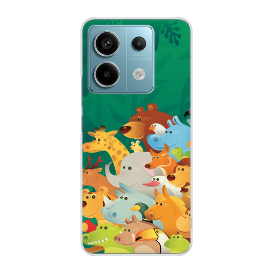 Xiaomi Redmi Note 13 Pro 5G XIG05 au 高画質仕上げ 背面印刷 ハードケース 【370 全員集合】