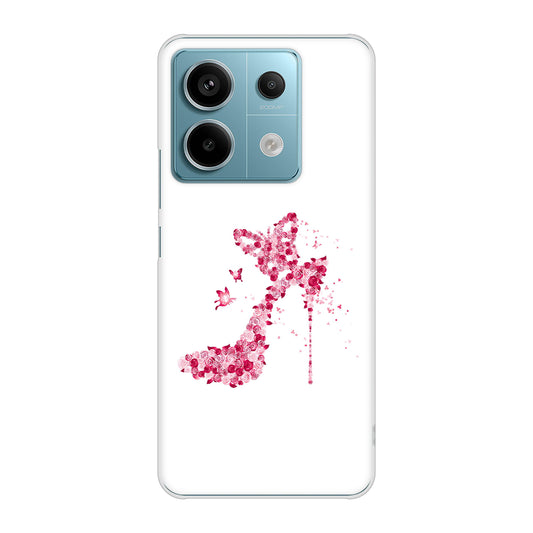 Xiaomi Redmi Note 13 Pro 5G XIG05 au 高画質仕上げ 背面印刷 ハードケース 【387 薔薇のハイヒール】