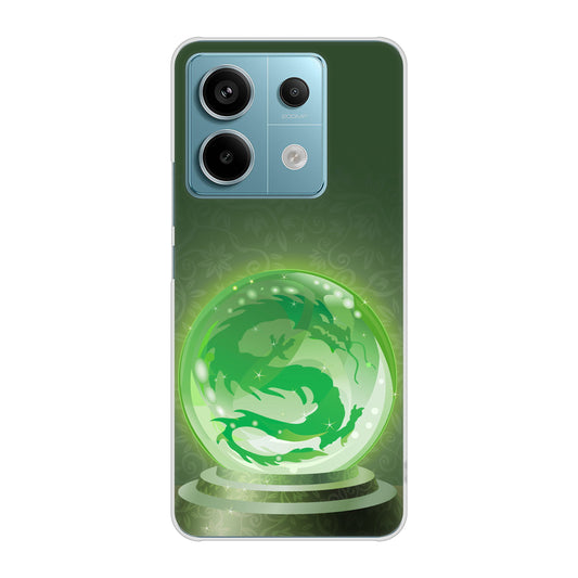 Xiaomi Redmi Note 13 Pro 5G XIG05 au 高画質仕上げ 背面印刷 ハードケース 【439 水晶に浮かぶ龍】