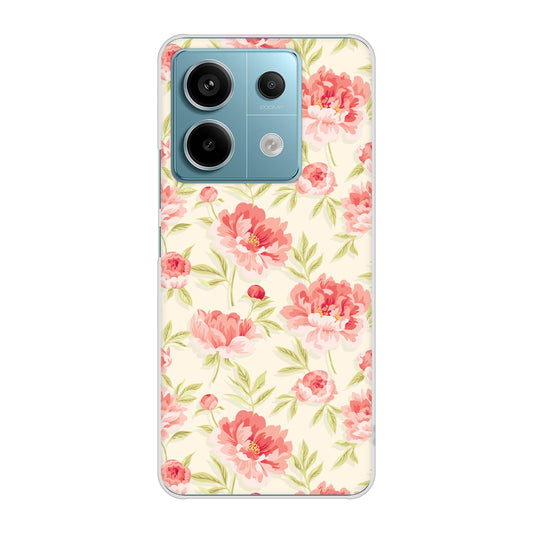 Xiaomi Redmi Note 13 Pro 5G XIG05 au 高画質仕上げ 背面印刷 ハードケース北欧の小花