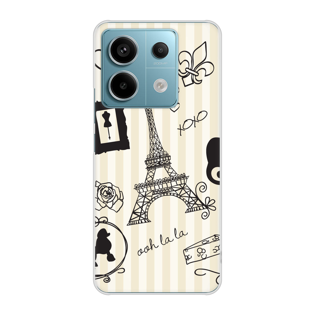 Xiaomi Redmi Note 13 Pro 5G XIG05 au 高画質仕上げ 背面印刷 ハードケースLOVE フランス