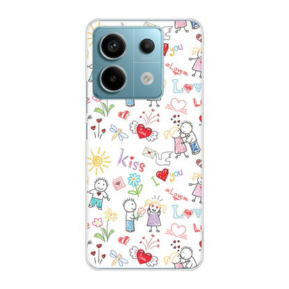 Xiaomi Redmi Note 13 Pro 5G XIG05 au 高画質仕上げ 背面印刷 ハードケースカップル＆ファミリー