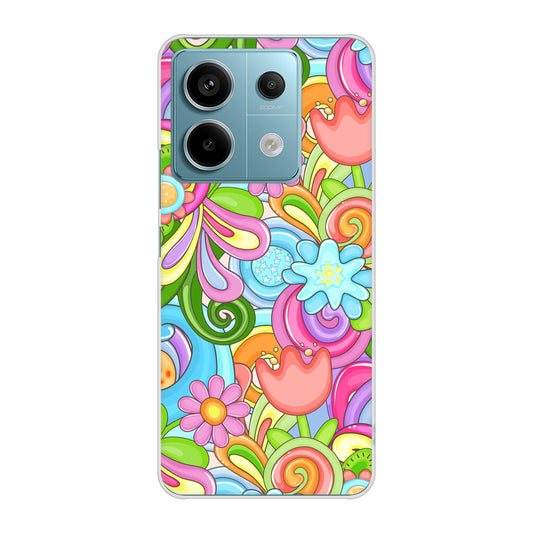 Xiaomi Redmi Note 13 Pro 5G XIG05 au 高画質仕上げ 背面印刷 ハードケース 【713 ミラクルフラワー】
