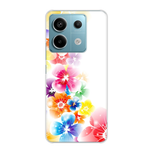 Xiaomi Redmi Note 13 Pro 5G XIG05 au 高画質仕上げ 背面印刷 ハードケース 【1209 光と花】