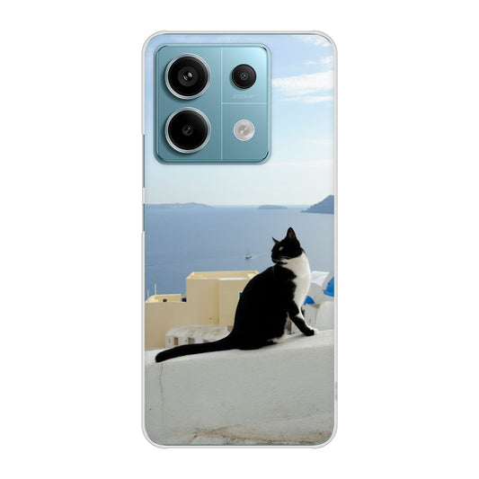 Xiaomi Redmi Note 13 Pro 5G XIG05 au 高画質仕上げ 背面印刷 ハードケース 【VA805 ネコと地中海】
