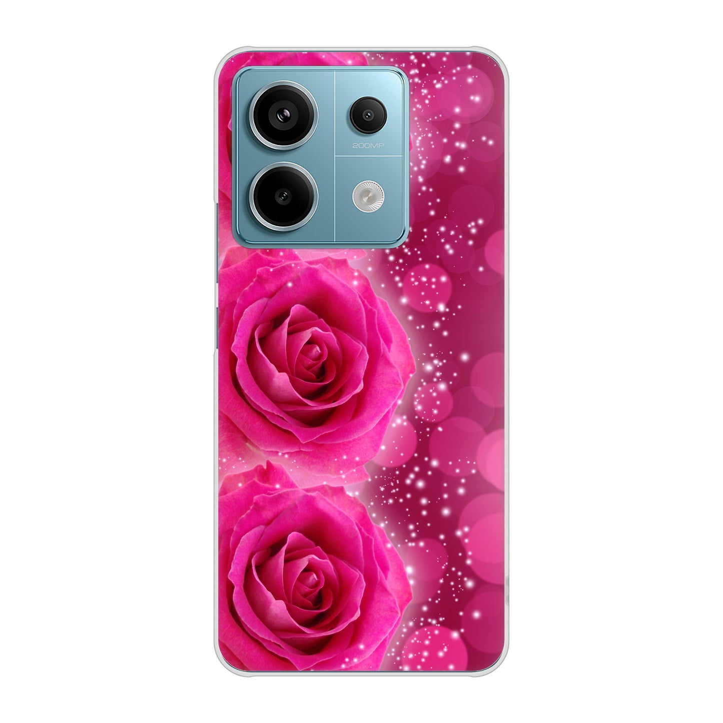 Xiaomi Redmi Note 13 Pro 5G XIG05 au 高画質仕上げ 背面印刷 ハードケース 【VA815 3連のバラ】