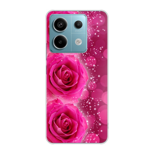 Xiaomi Redmi Note 13 Pro 5G XIG05 au 高画質仕上げ 背面印刷 ハードケース 【VA815 3連のバラ】