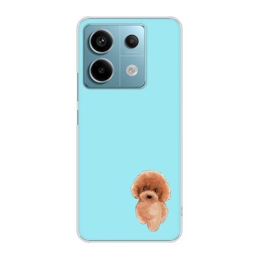 Xiaomi Redmi Note 13 Pro 5G XIG05 au 高画質仕上げ 背面印刷 ハードケーストイプードルレッド