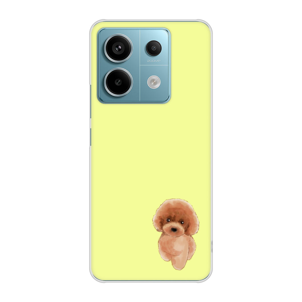 Xiaomi Redmi Note 13 Pro 5G XIG05 au 高画質仕上げ 背面印刷 ハードケーストイプードルレッド