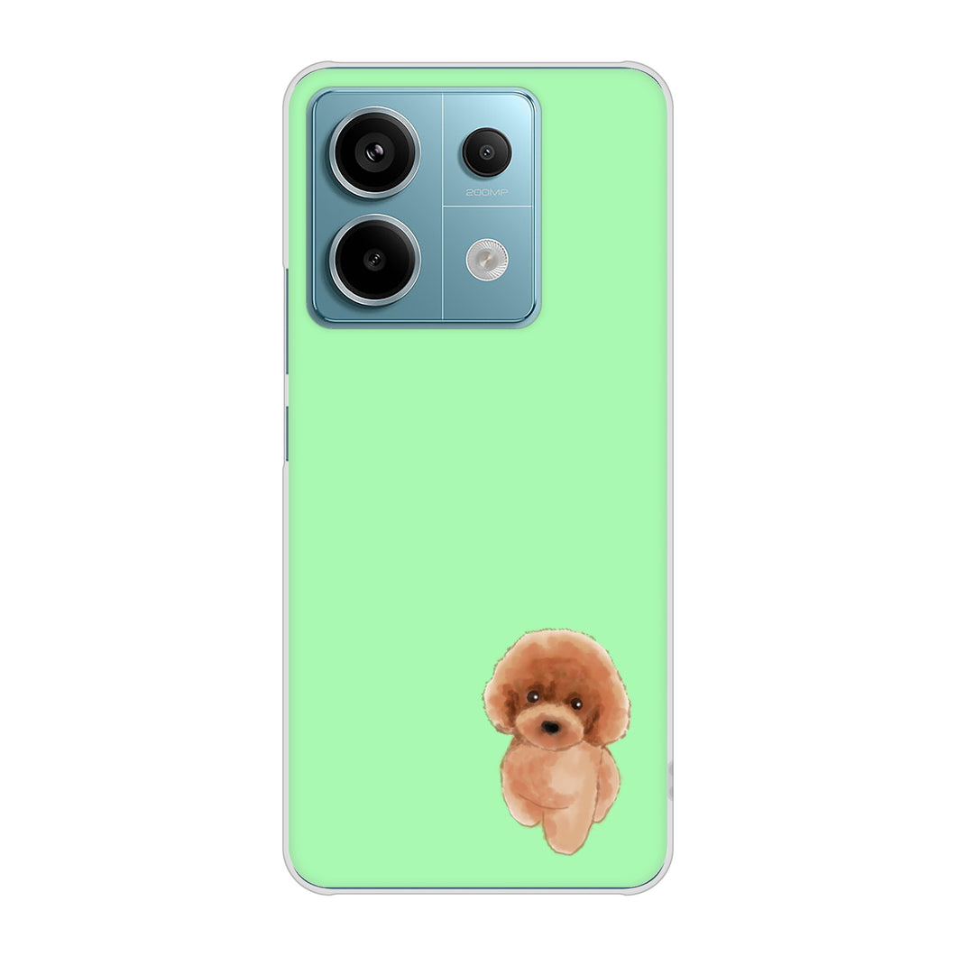 Xiaomi Redmi Note 13 Pro 5G XIG05 au 高画質仕上げ 背面印刷 ハードケーストイプードルレッド