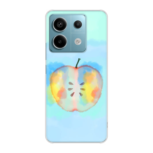 Xiaomi Redmi Note 13 Pro 5G XIG05 au 高画質仕上げ 背面印刷 ハードケース 【YJ181 りんご 水彩181】