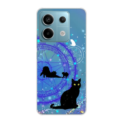 Xiaomi Redmi Note 13 Pro 5G XIG05 au 高画質仕上げ 背面印刷 ハードケース魔法陣猫