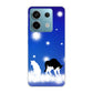 Xiaomi Redmi Note 13 Pro 5G XIG05 au 高画質仕上げ 背面印刷 ハードケース 【YJ335 雪の結晶 はちわれ】