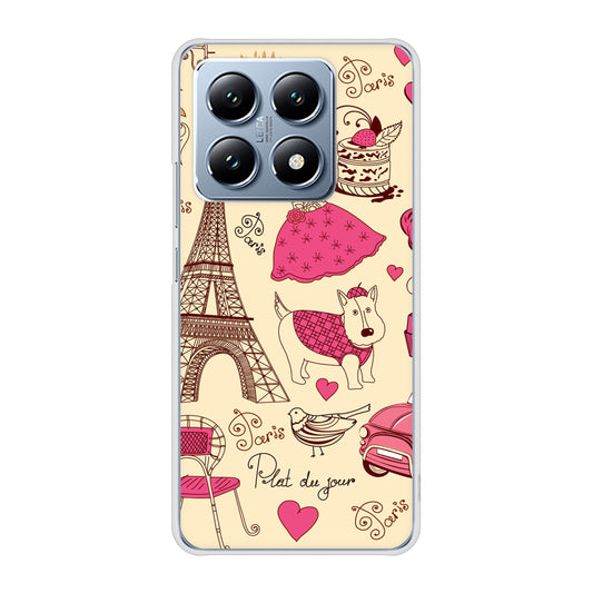 Xiaomi 14T XIG07 au 高画質仕上げ 背面印刷 ハードケースLOVE フランス