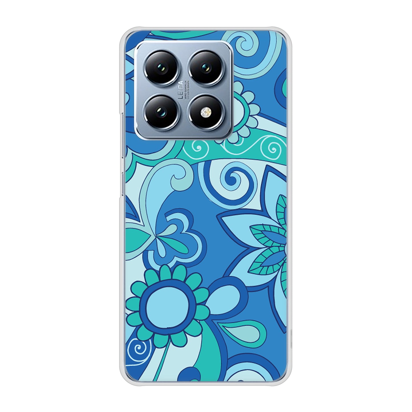 Xiaomi 14T XIG07 au 高画質仕上げ 背面印刷 ハードケース 【409 ブルーミックス】