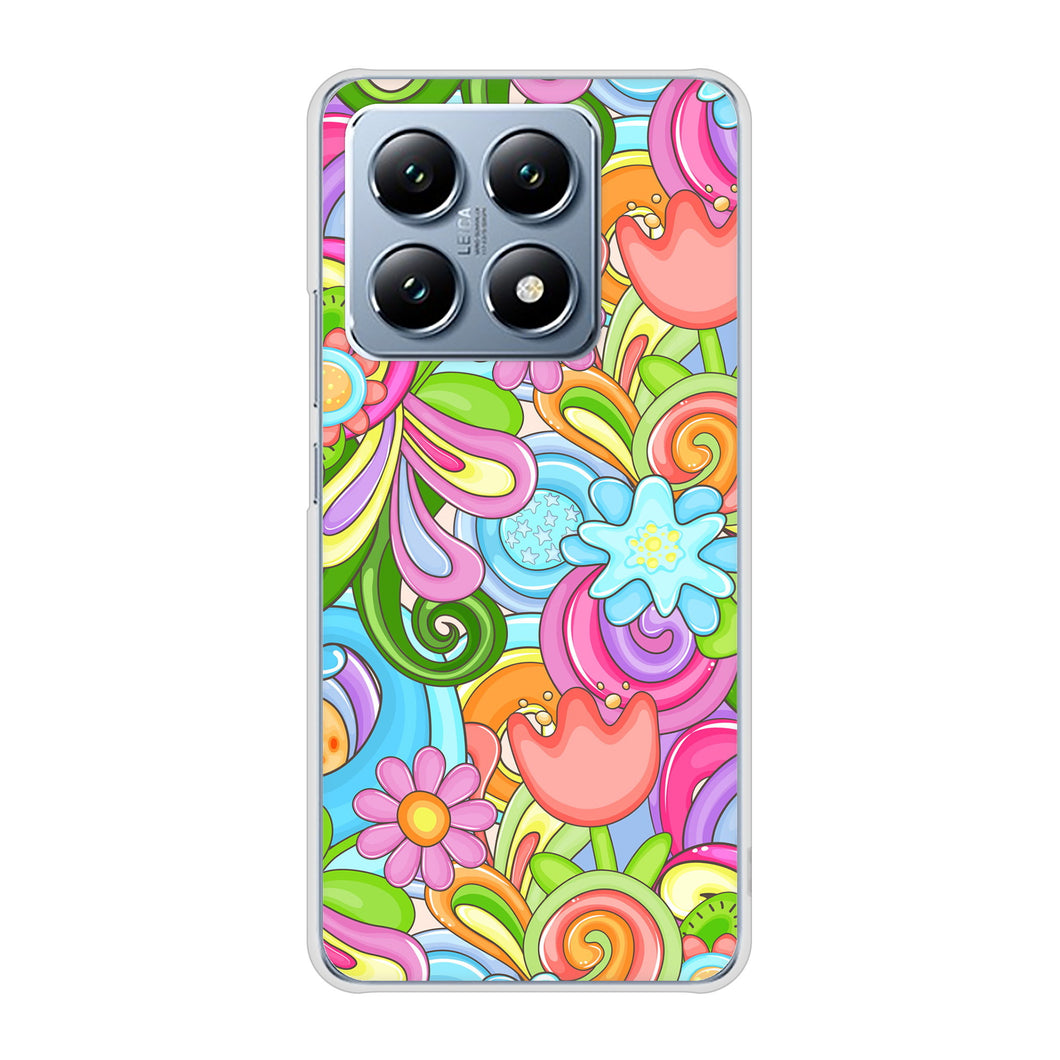 Xiaomi 14T XIG07 au 高画質仕上げ 背面印刷 ハードケース 【713 ミラクルフラワー】
