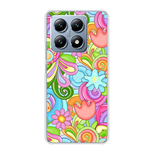 Xiaomi 14T XIG07 au 高画質仕上げ 背面印刷 ハードケース 【713 ミラクルフラワー】