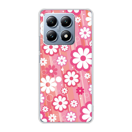 Xiaomi 14T XIG07 au 高画質仕上げ 背面印刷 ハードケース 【751 マーガレット（ピンク系）】