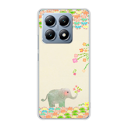 Xiaomi 14T XIG07 au 高画質仕上げ 背面印刷 ハードケース 【1039 お散歩ゾウさん】