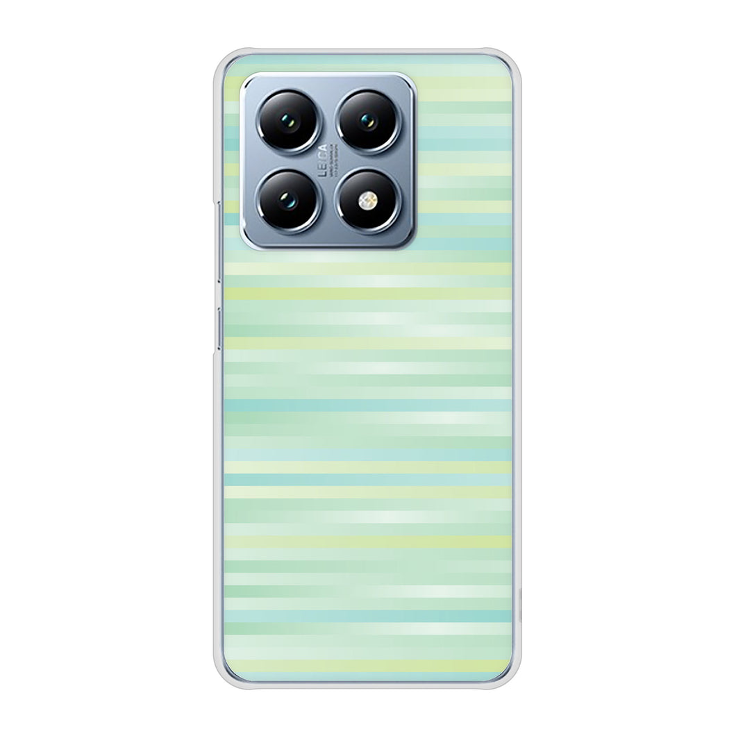 Xiaomi 14T XIG07 au 高画質仕上げ 背面印刷 ハードケースグラデーションボーダー