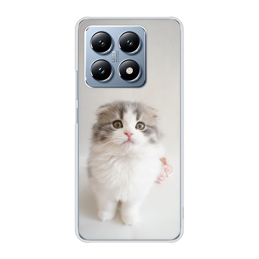 Xiaomi 14T XIG07 au 高画質仕上げ 背面印刷 ハードケース 【VA803 まっていますネコ】