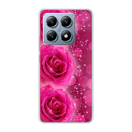 Xiaomi 14T XIG07 au 高画質仕上げ 背面印刷 ハードケース 【VA815 3連のバラ】