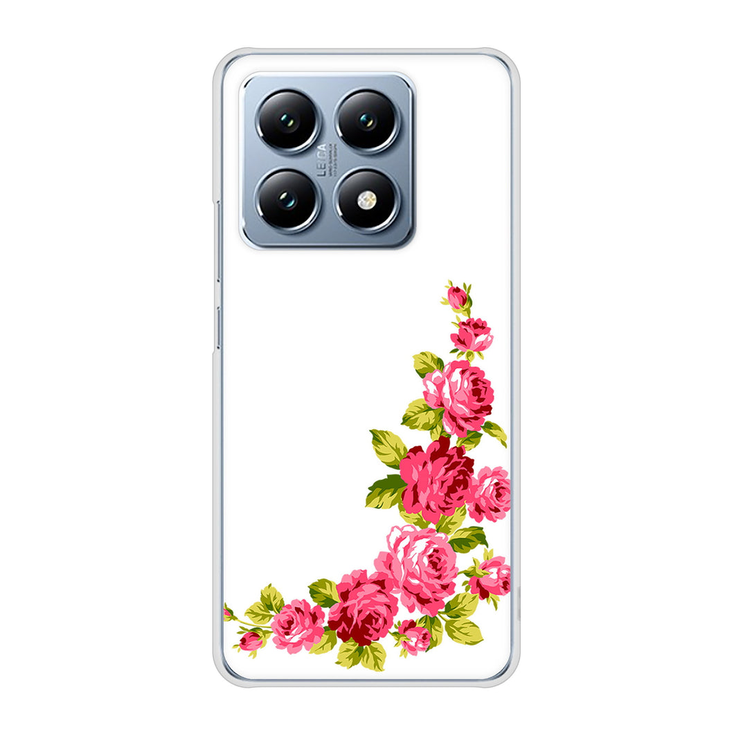 Xiaomi 14T XIG07 au 高画質仕上げ 背面印刷 ハードケースロマンチックなバラ