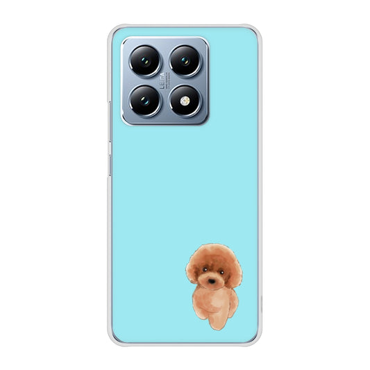 Xiaomi 14T XIG07 au 高画質仕上げ 背面印刷 ハードケーストイプードルレッド