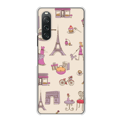 Xperia 10 V XQ-DC44 高画質仕上げ 背面印刷 ハードケースLOVE フランス