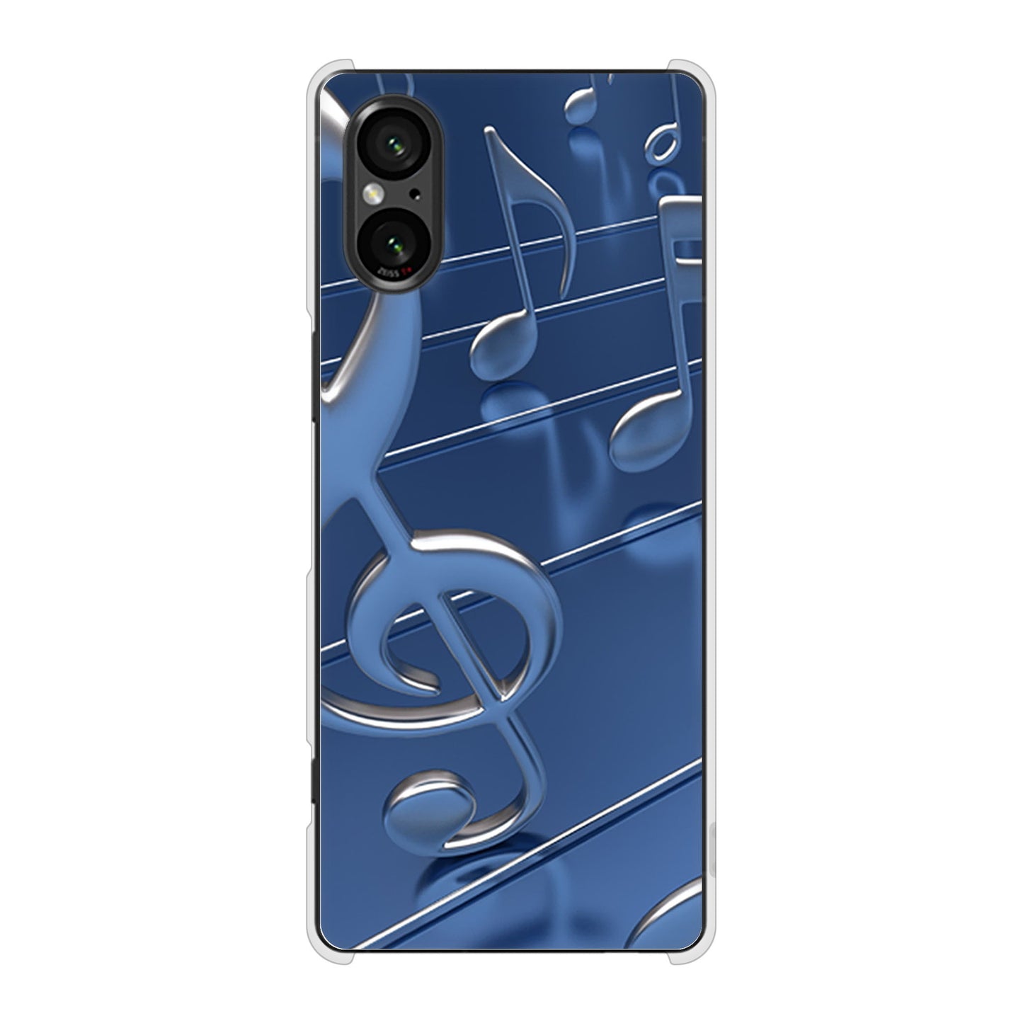 Xperia 5 V XQ-DE44 高画質仕上げ 背面印刷 ハードケース音符