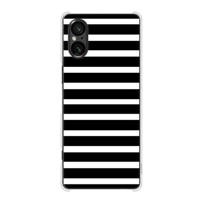 Xperia 5 V XQ-DE44 高画質仕上げ 背面印刷 ハードケースシンプルボーダー