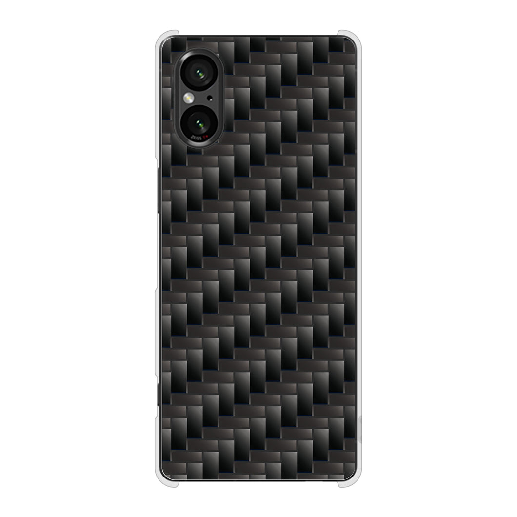 Xperia 5 V XQ-DE44 高画質仕上げ 背面印刷 ハードケース 【461 カーボン】