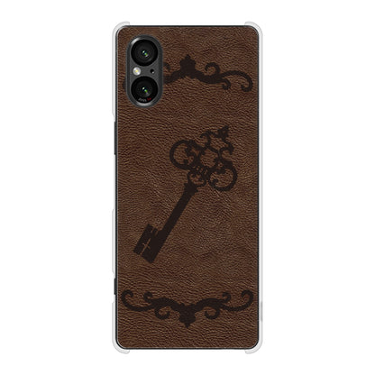 Xperia 5 V XQ-DE44 高画質仕上げ 背面印刷 ハードケースレザー風