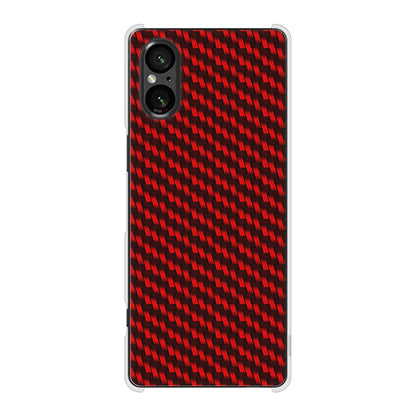 Xperia 5 V XQ-DE44 高画質仕上げ 背面印刷 ハードケースカーボン