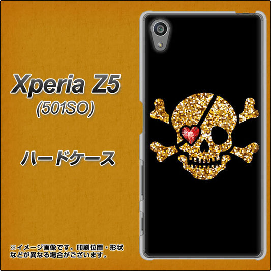 SoftBank エクスペリアZ5 501SO 高画質仕上げ 背面印刷 ハードケース【1082 海賊ドクロ】