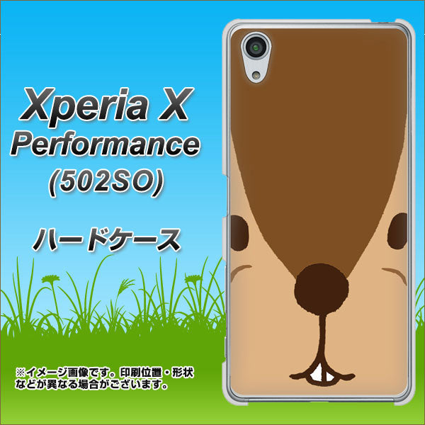 SoftBank エクスペリアX パフォーマンス 502SO 高画質仕上げ 背面印刷 ハードケース【349 りす】