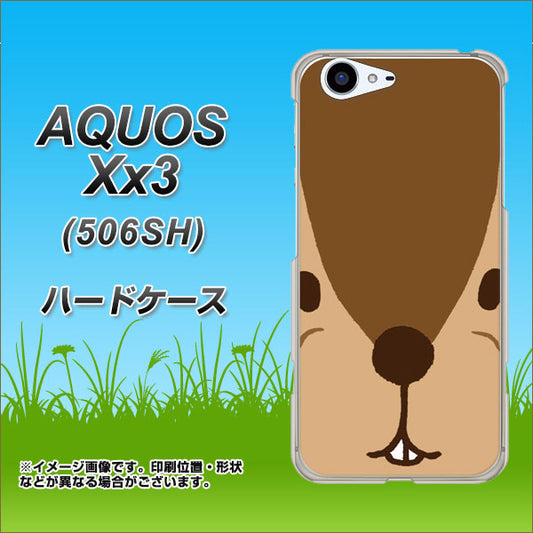 SoftBank アクオス Xx3 506SH 高画質仕上げ 背面印刷 ハードケース【349 りす】
