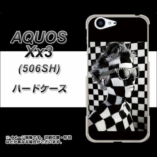 SoftBank アクオス Xx3 506SH 高画質仕上げ 背面印刷 ハードケース【357 bk&wh】
