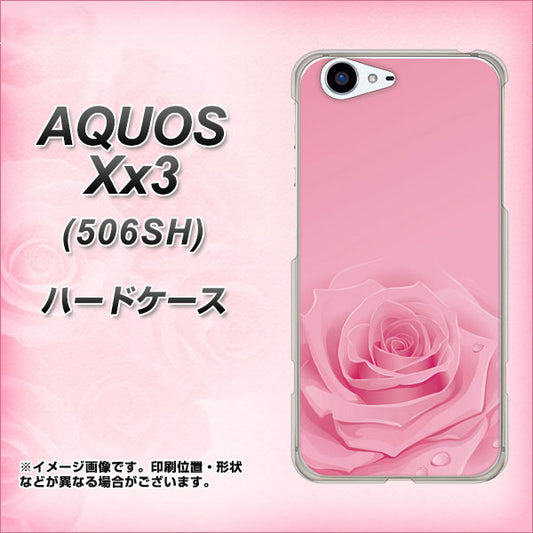 SoftBank アクオス Xx3 506SH 高画質仕上げ 背面印刷 ハードケース【401 ピンクのバラ】